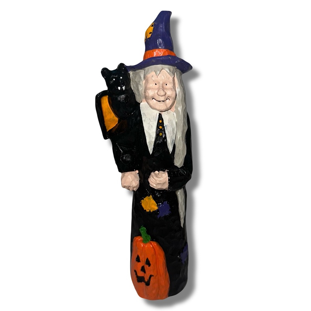 Vintage 90s Halloween Witch Figurine